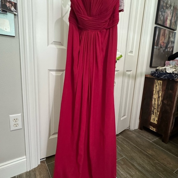 David's Bridal Ruby Red Dress - Picture 1 of 12